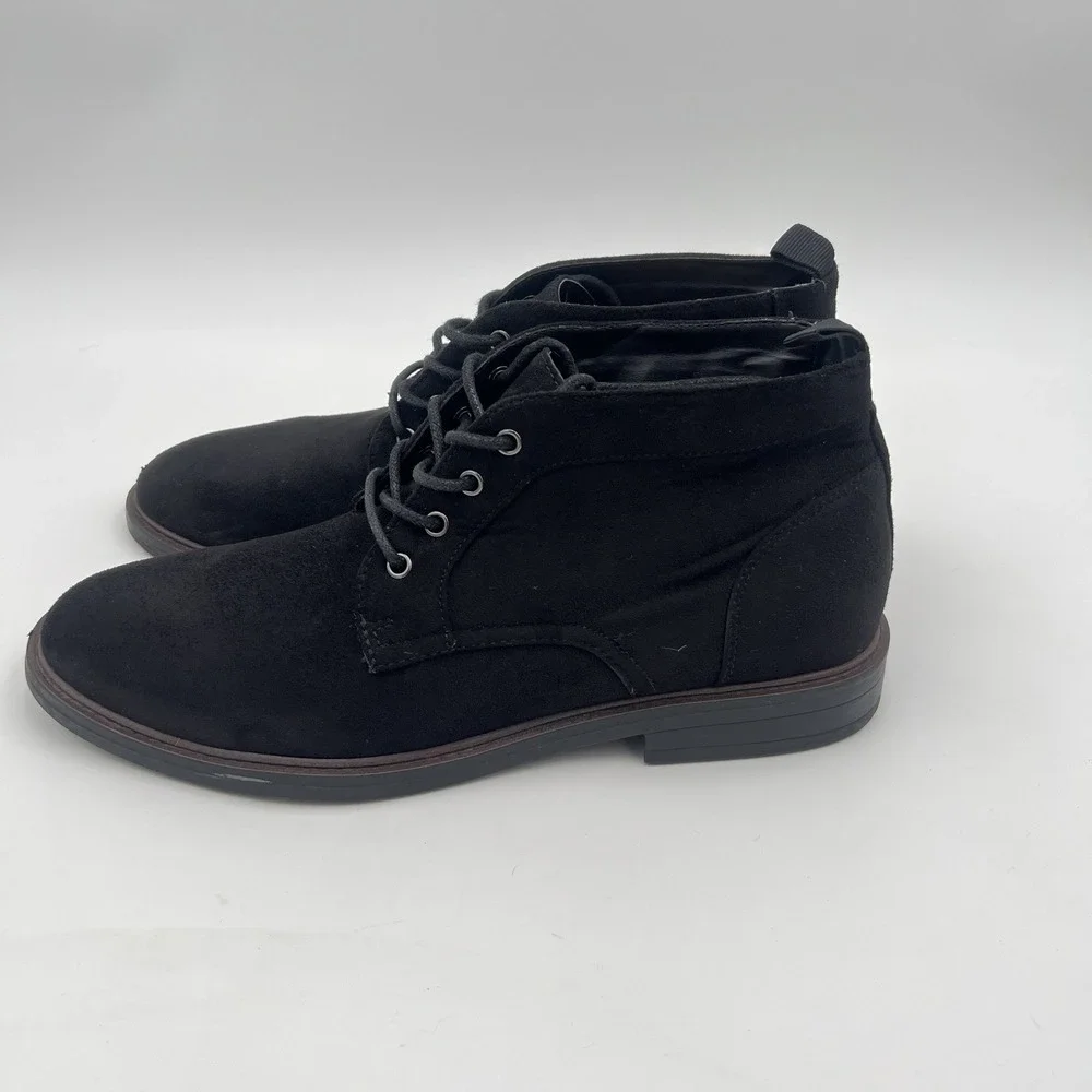 Alfani Aiden Chukka Boots Men's 10M Black Faux Suede Lace-Up Ankle Boots